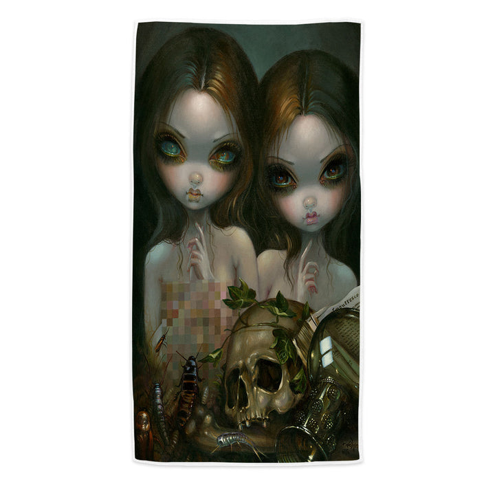 Cool Dark Art Beach Towels Allegory of Decay