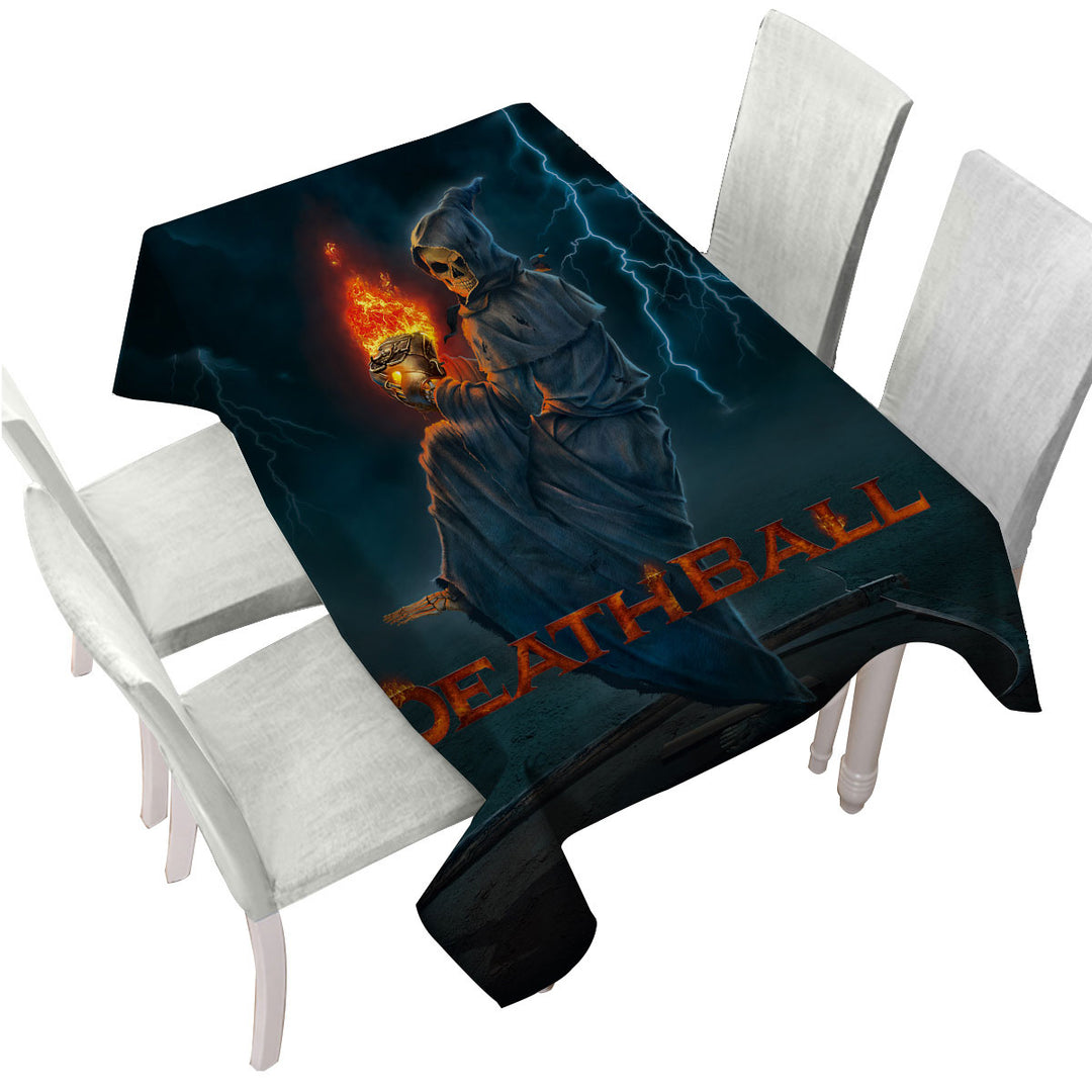 Cool Dark Art Death Ball the Angel of Death Tablecloth