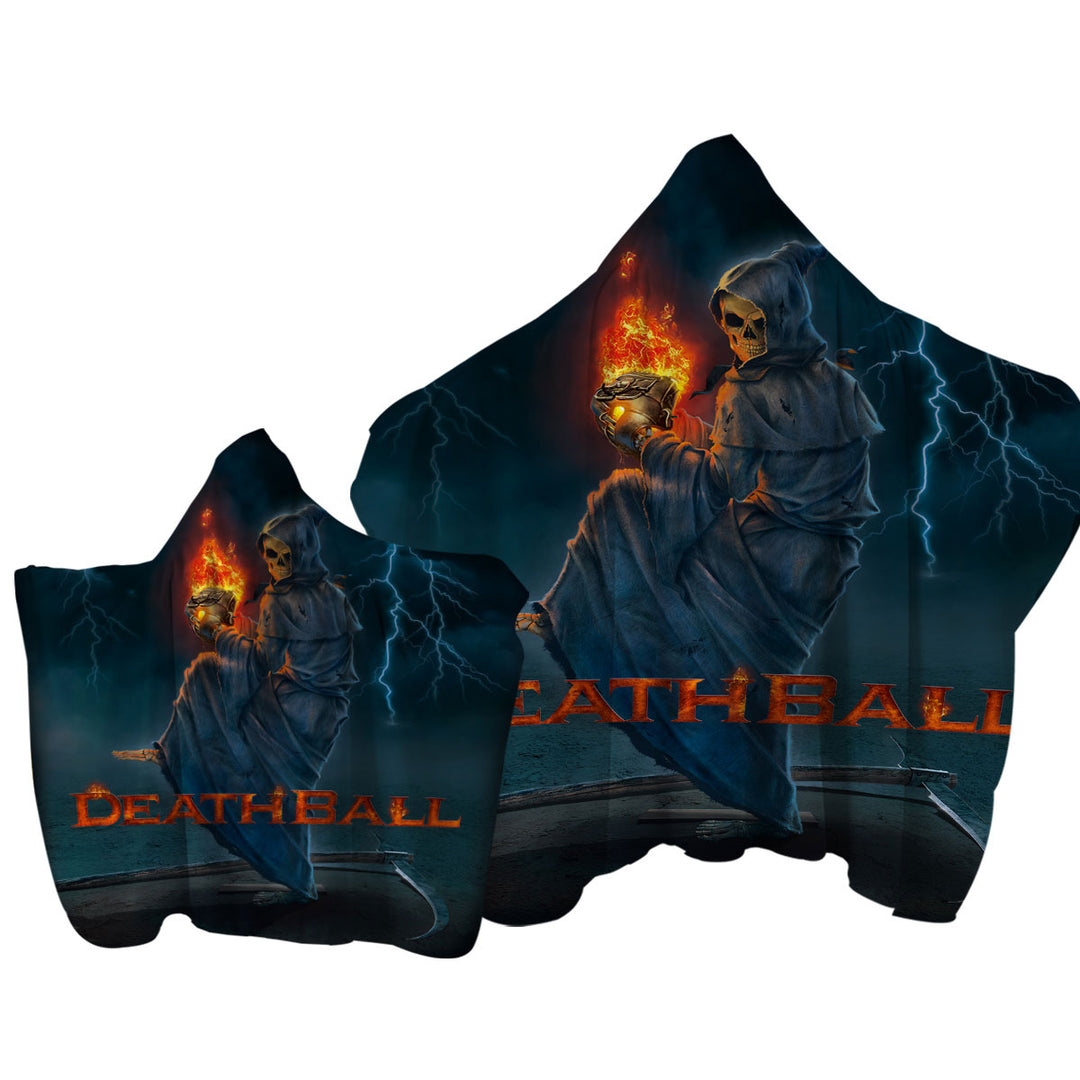 Cool Dark Art Death Ball the Angel of Death Towel Hoodie