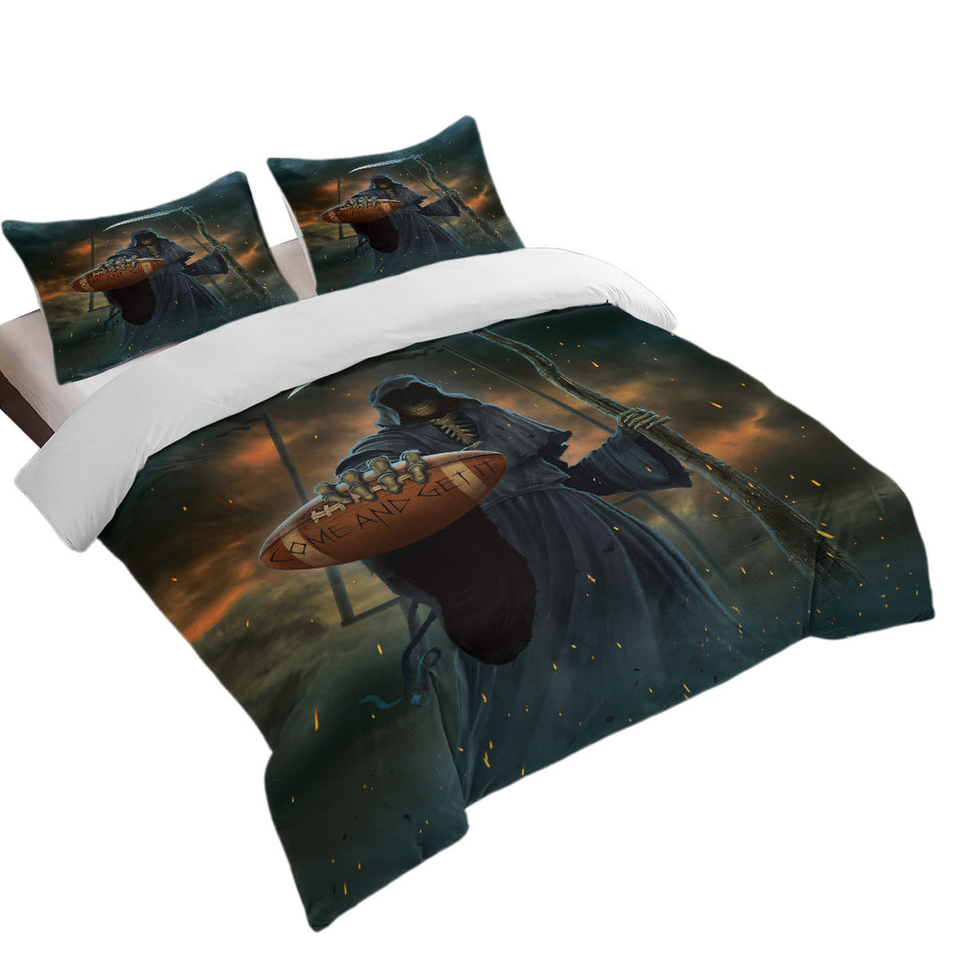 Cool Dark Art Football Coach vs Angel of Death Duvet Covers