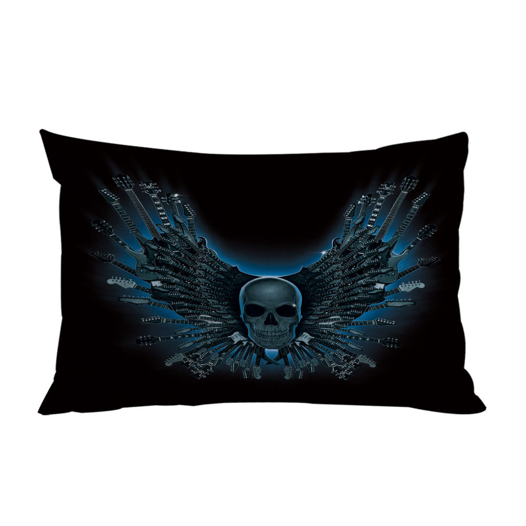 Cool Dark Art Guitar Strings Skull Pillowcase