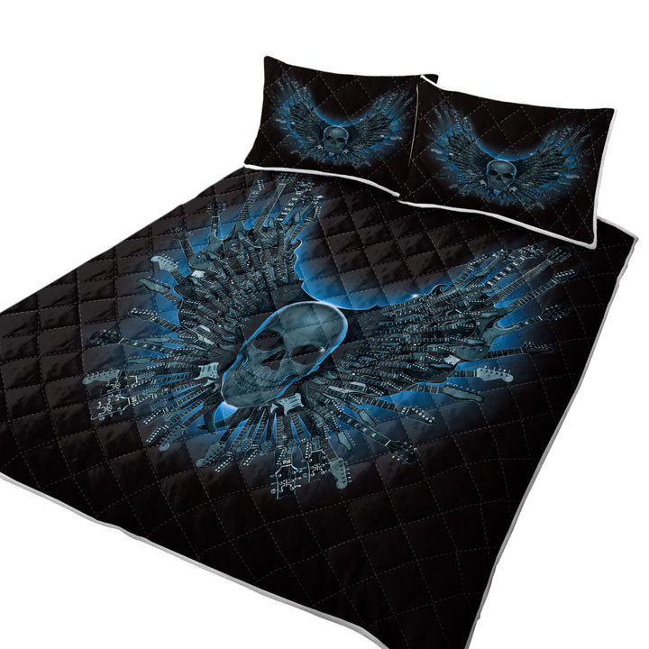 Cool Dark Art Guitar Strings Skull Quilts