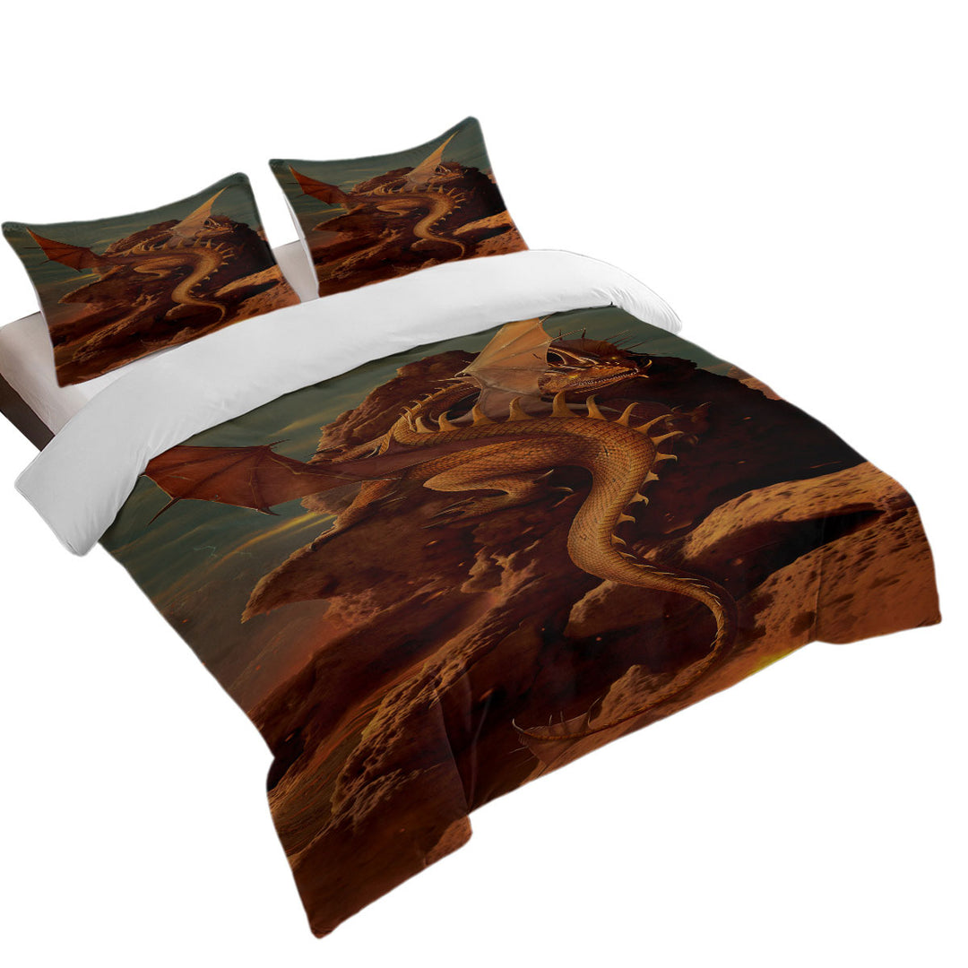 Cool Dragon Art Earth and Fire Coverlet