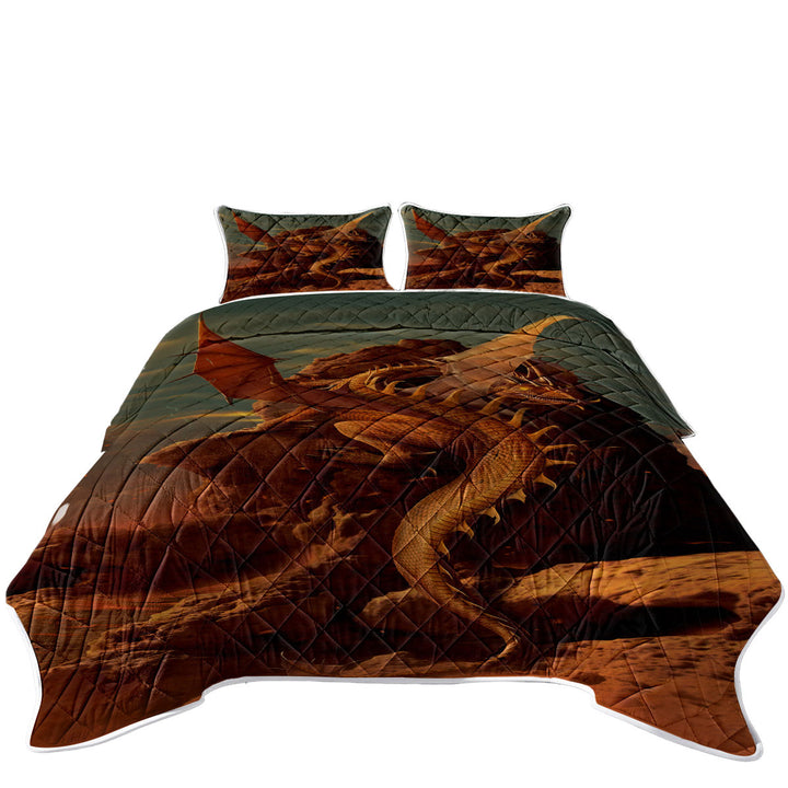 Cool Dragon Art Earth and Fire Quilts