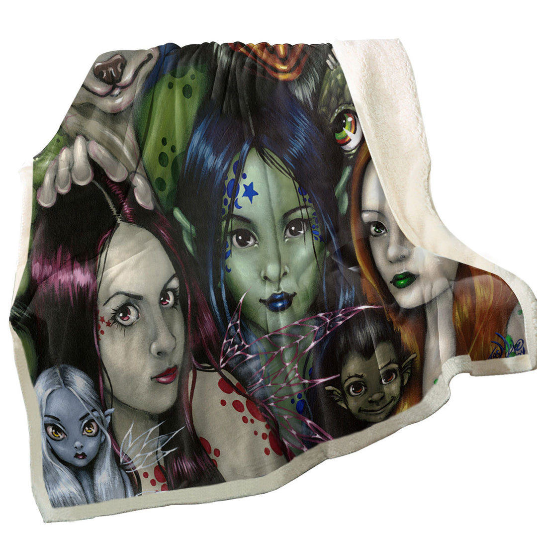 Cool Faery Folk Alliance Fantasy Creatures Fleece Blankets