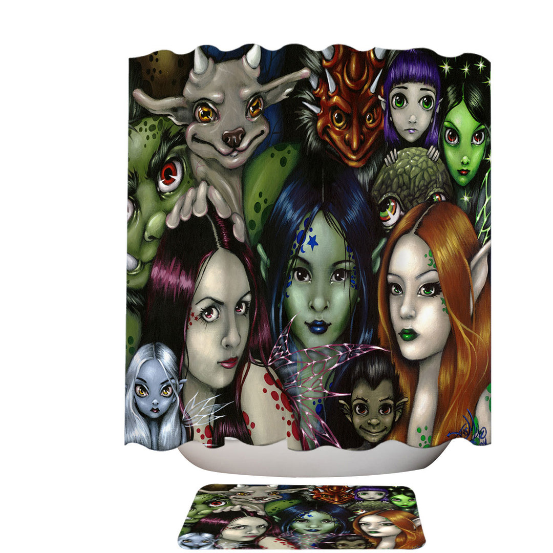 Cool Faery Folk Alliance Fantasy Creatures Shower Curtains