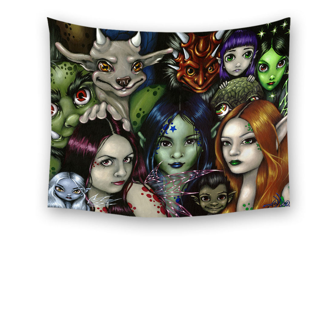 Cool Faery Folk Alliance Fantasy Creatures Tapestry