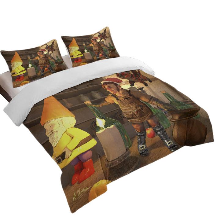 Cool Fairy Clurichaun and Bat Cat Daybed Covers Sets