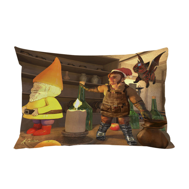 Cool Fairy Clurichaun and Bat Cat Pillow Cases