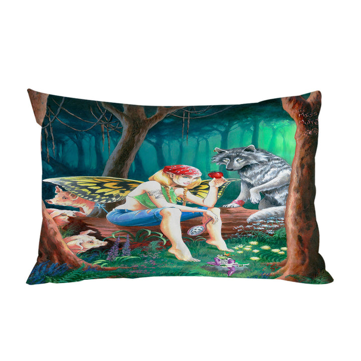 Cool Fairy Tale Forest Tough Fairy and Friends Pillow Case Covers