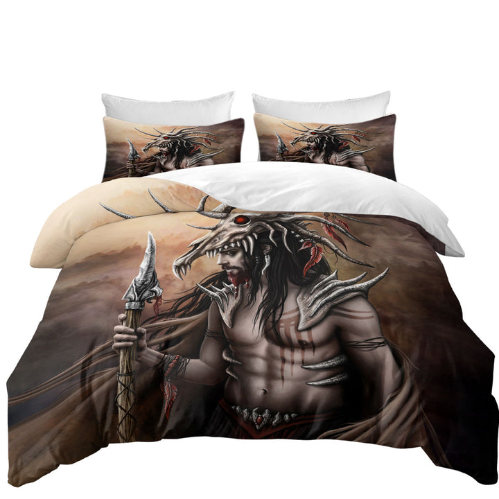 Cool Fantasy Art Brave Man the Hunter Duvet Covers King