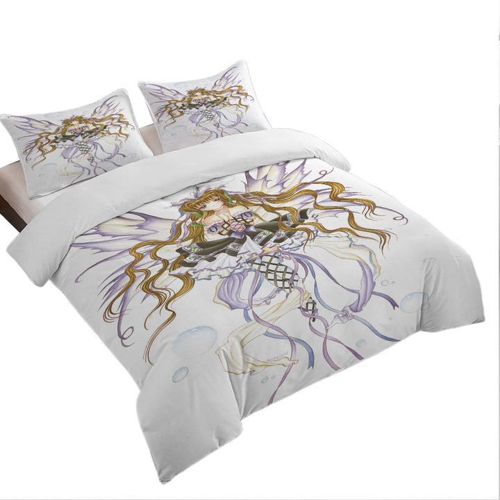 Cool Fantasy Art Burgundy Wine Fairy Coverlet