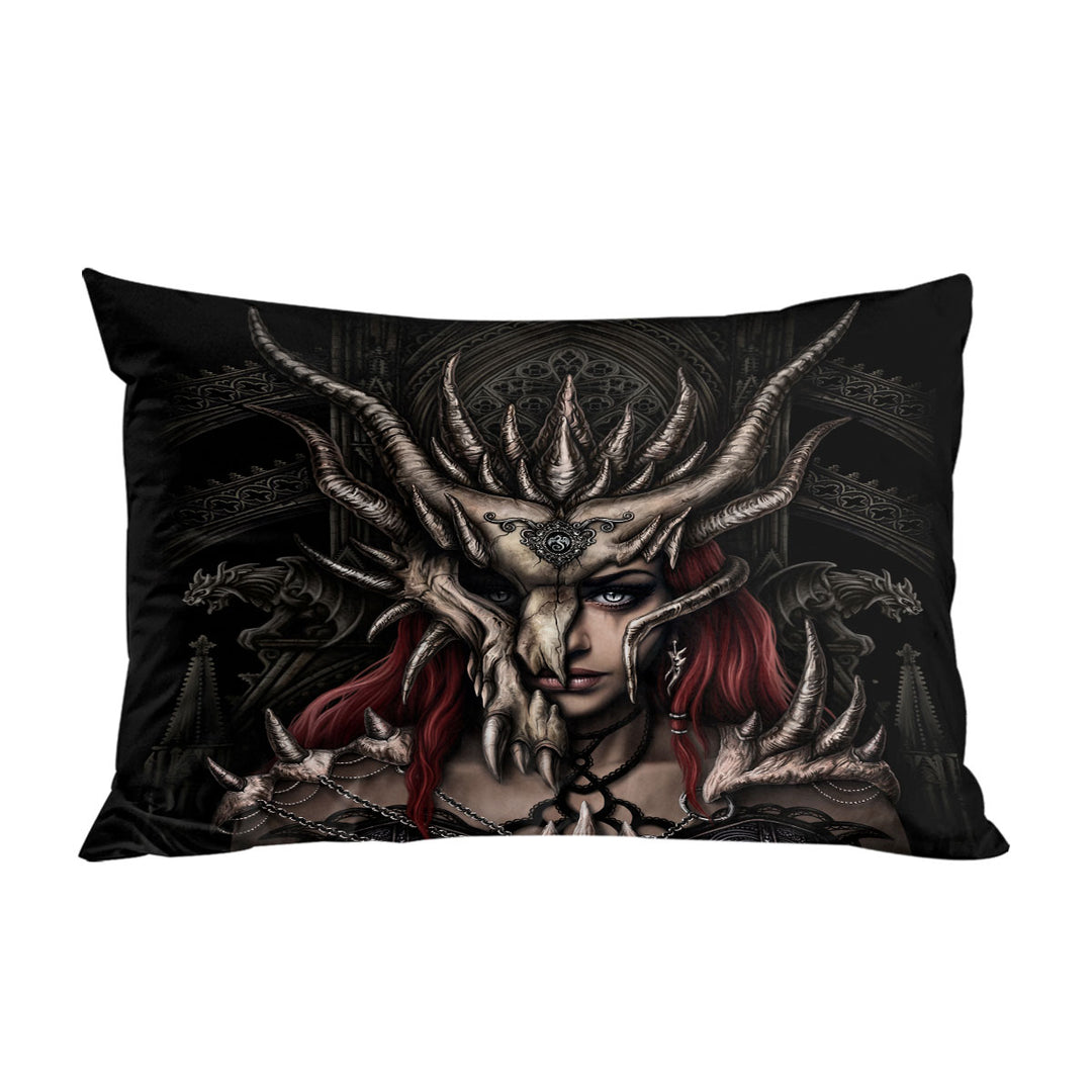 Cool Fantasy Art Dragon Mask Pillowcase