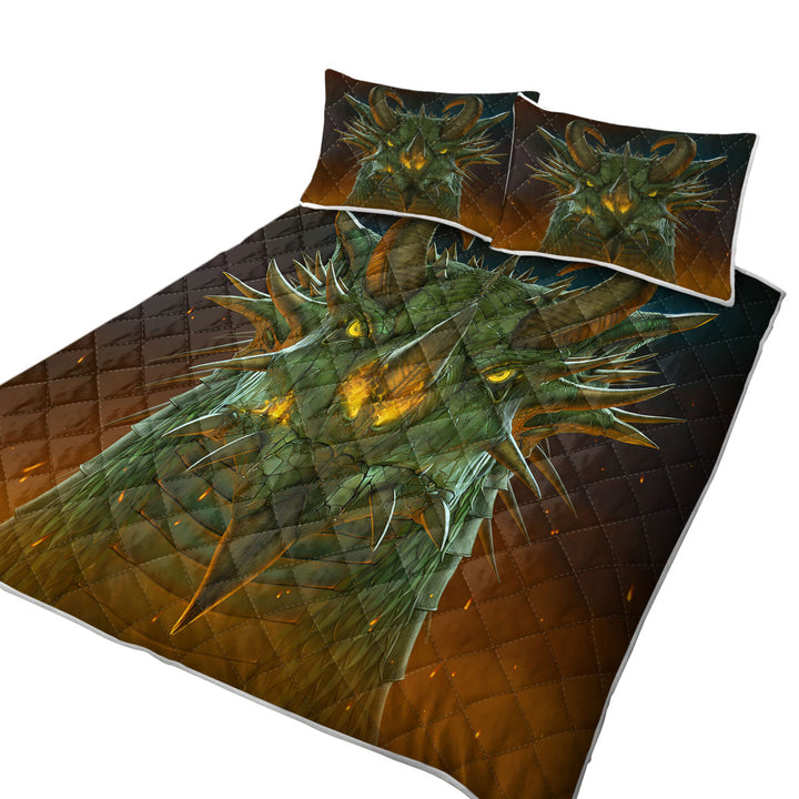 Cool Fantasy Art Dragon Portrait Coverlet