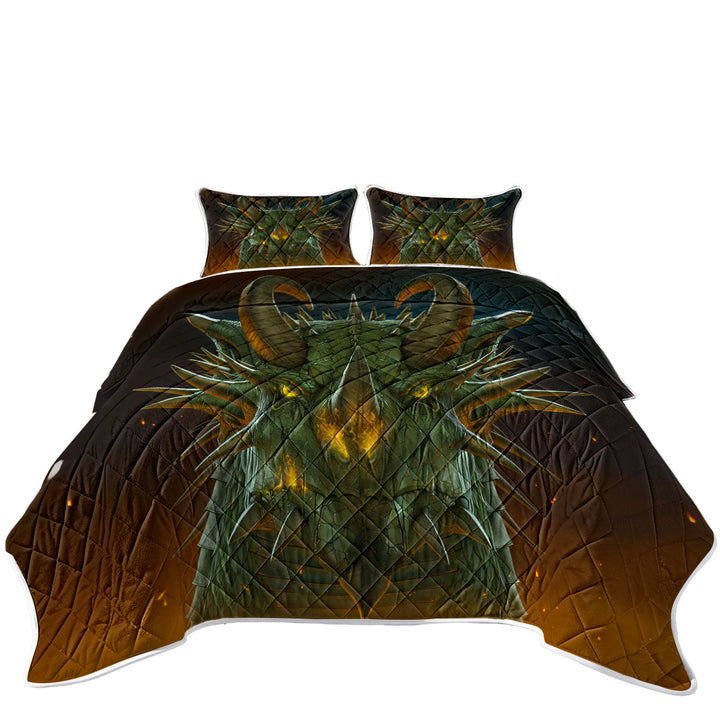 Cool Fantasy Art Dragon Portrait Coverlets