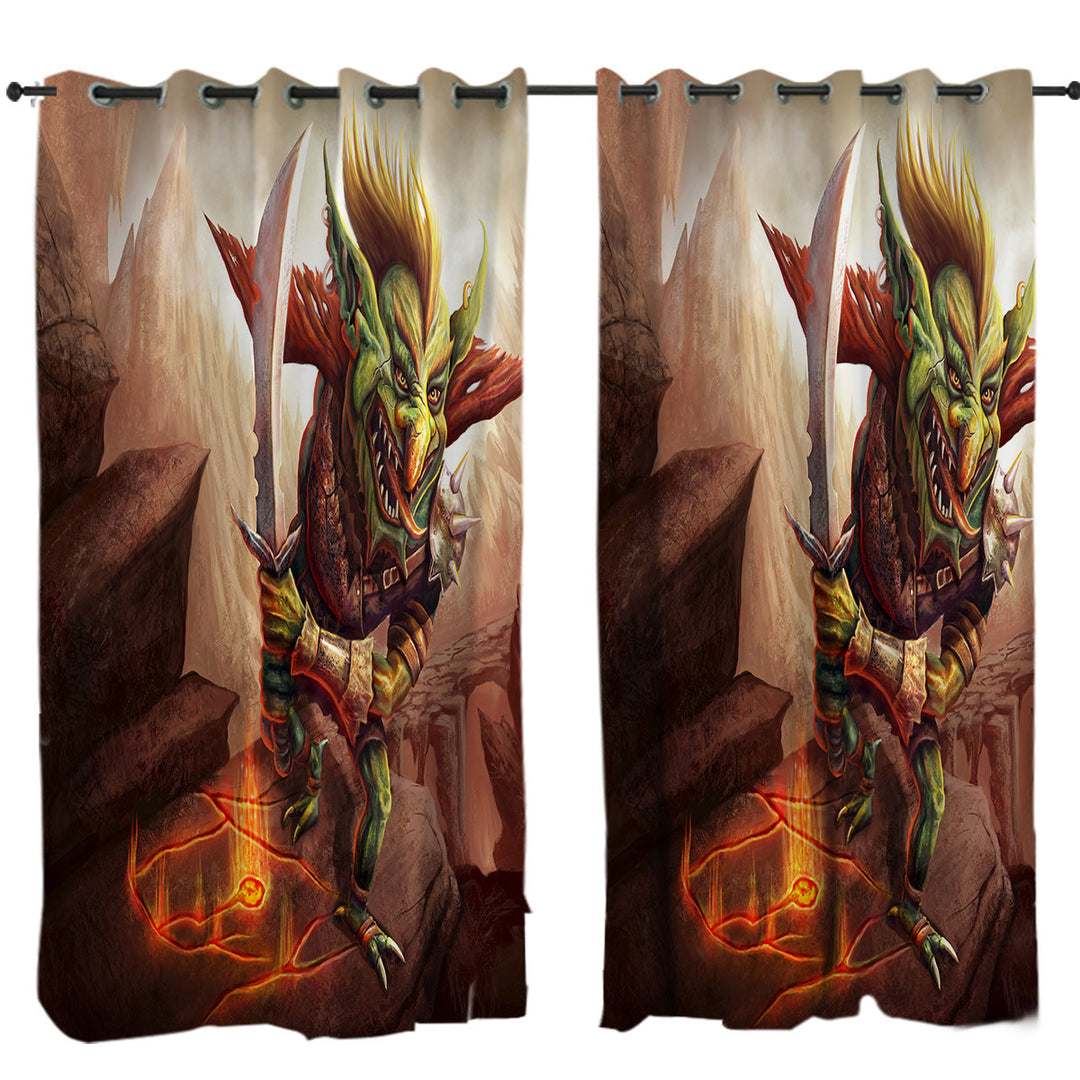 Cool Fantasy Art Goblin Drapes for Living Room