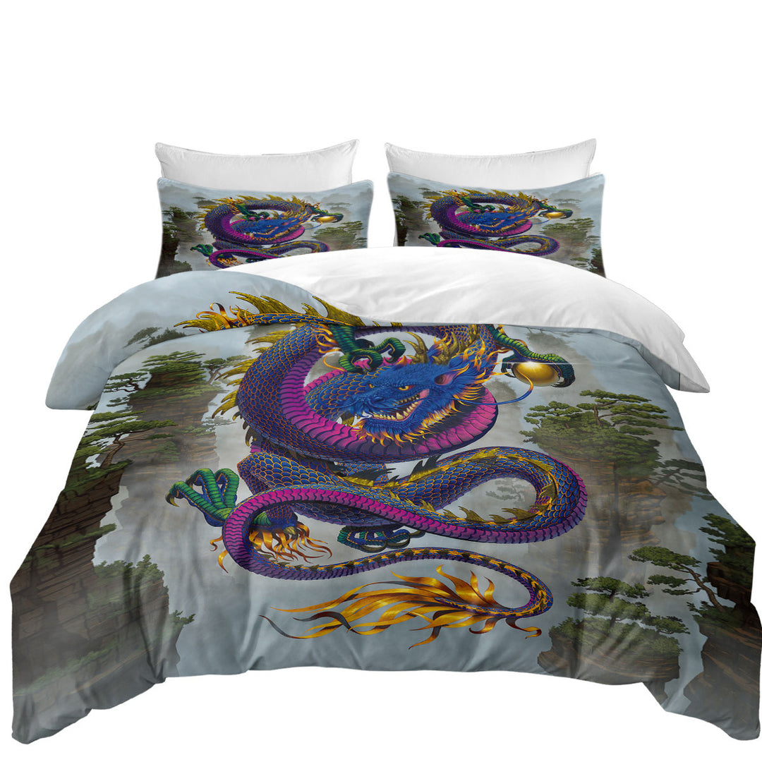 Cool Fantasy Art Good Fortune Chinese Dragon Bed Covers