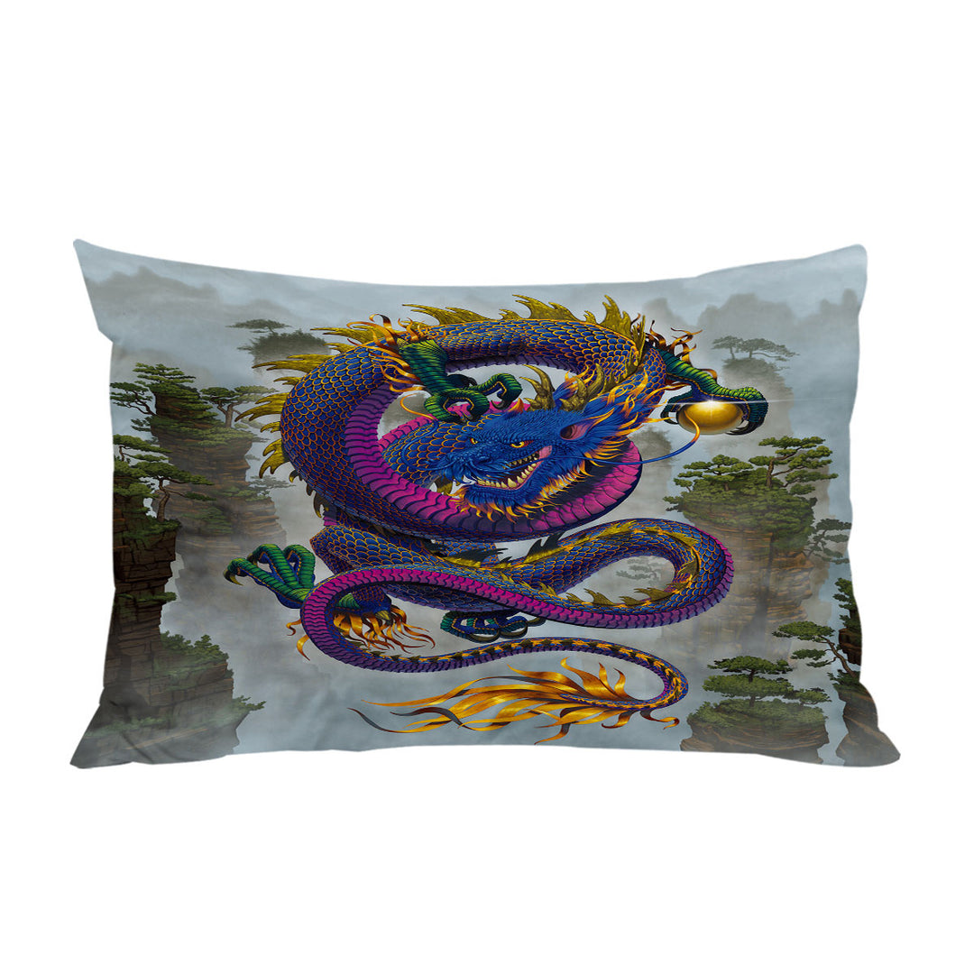 Cool Fantasy Art Good Fortune Chinese Dragon Pillowcase