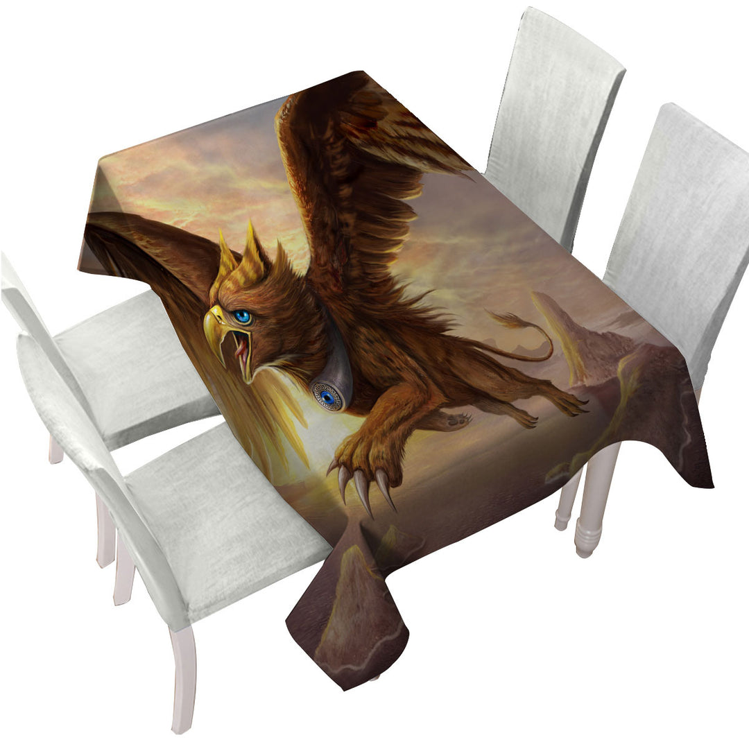 Cool Fantasy Art Griffin Tablecloth