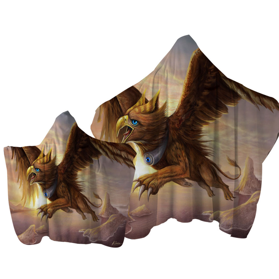 Cool Fantasy Art Griffin Towel with Hood