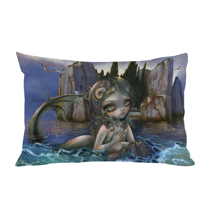 Cool Fantasy Art Isle of the Dead Mermaid Pillowcase