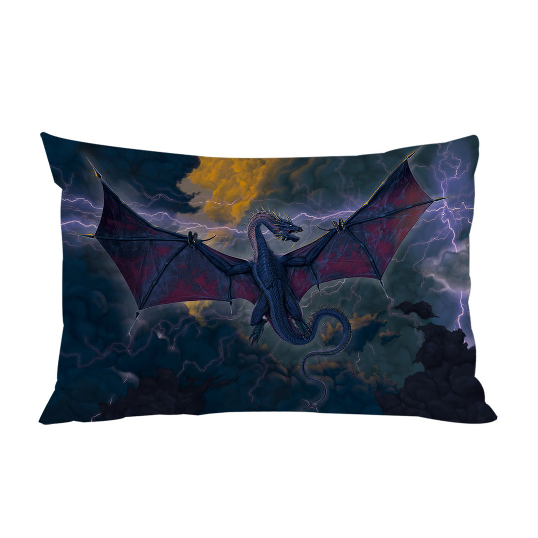 Cool Fantasy Art Lightning and Thunder Dragon Pillow Cases