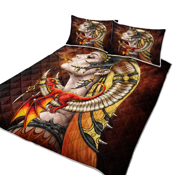 Cool Fantasy Art Mother of Dragons Quilts