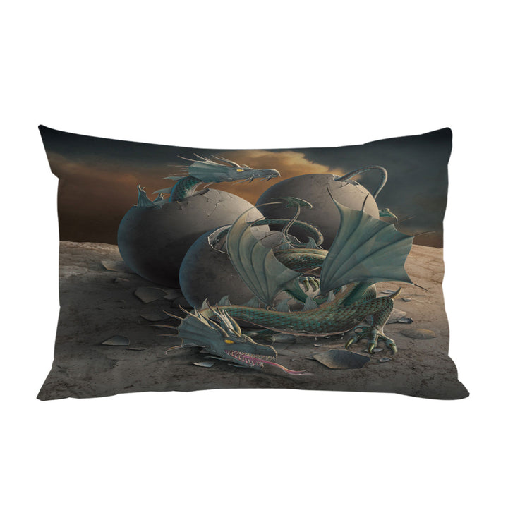 Cool Fantasy Art Offspring Hatching Dragons King Pillow Cases