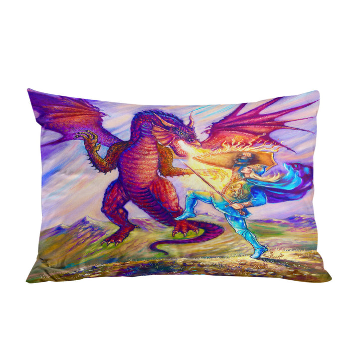 Cool Fantasy Art Painting Saint George and the Dragon Pillow Cases