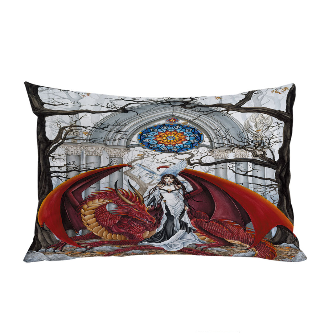 Cool Fantasy Art Wisdom the Dragon Queen Pillowcase