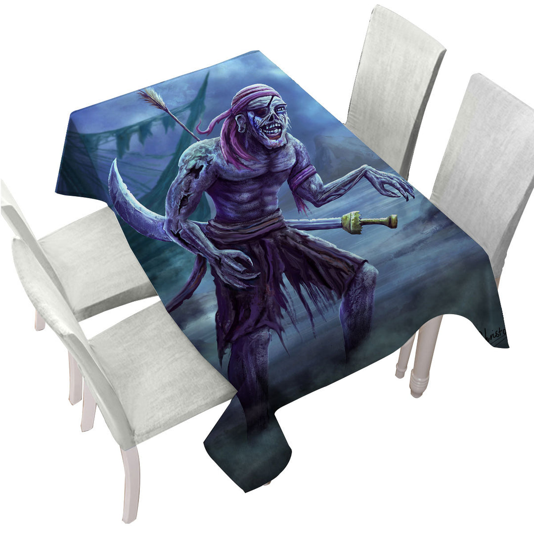 Cool Fantasy Art Zombie Pirate Tablecloths