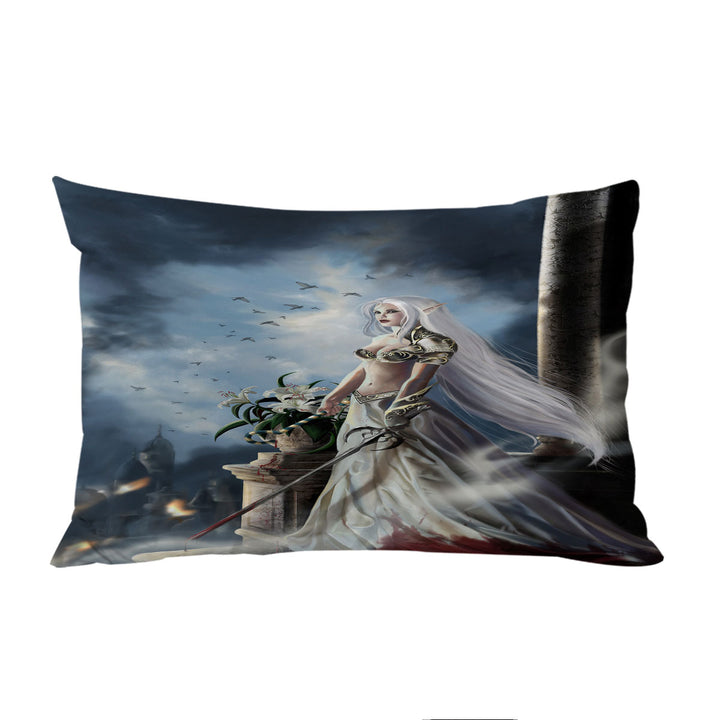 Cool Fantasy Art the Prophecy Beautiful Elf Girl Pillowcase