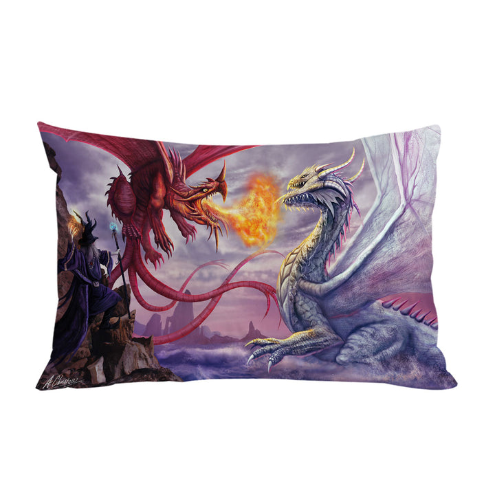 Cool Fantasy Artwork Dragons War Pillow Cases