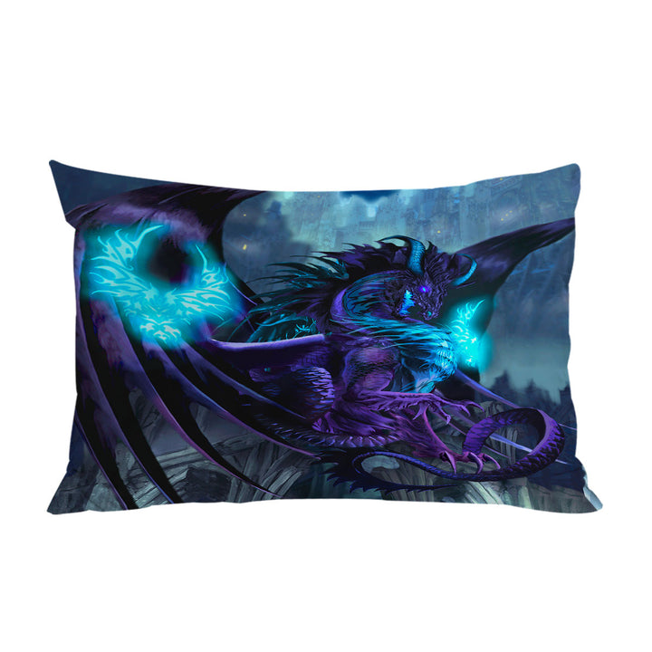 Cool Fantasy Purple Dragon of Fate Pillowcase