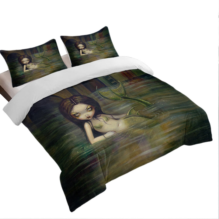 Cool Fantasy Sewer Mermaid Gritty Urban Mermaid Best Duvet Covers