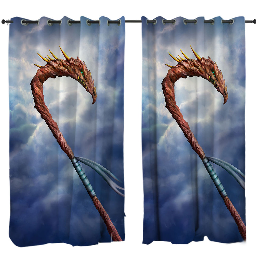 Cool Fantasy Weapon Dragon Spear Curtain