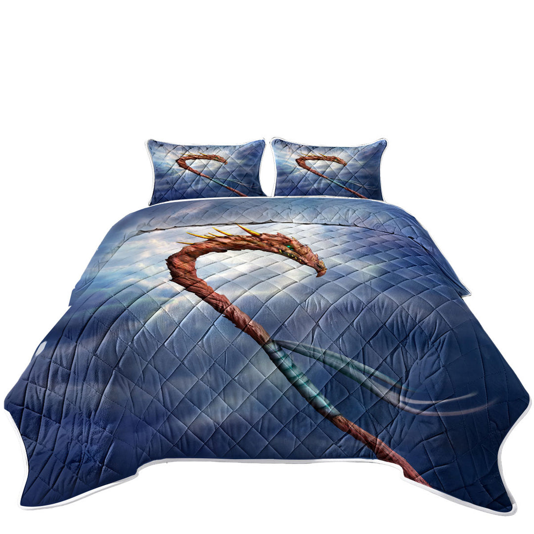 Cool Fantasy Weapon Dragon Spear Quilt