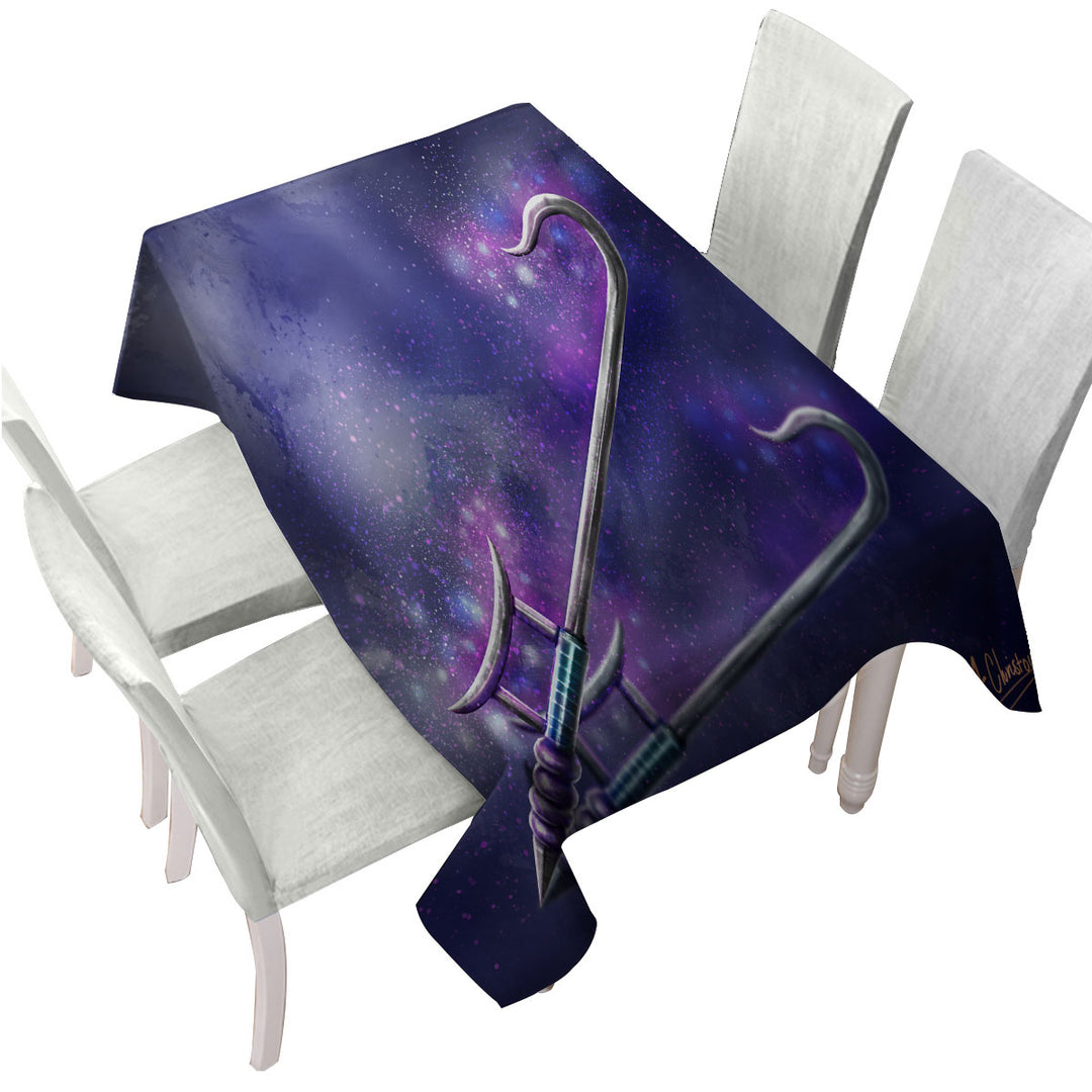 Cool Fantasy Weapon Hook Sword Custom table cloth