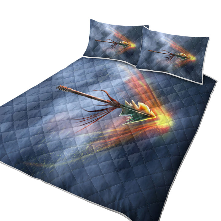 Cool Fantasy Weapon Spear of Shield California King Quilt Sets