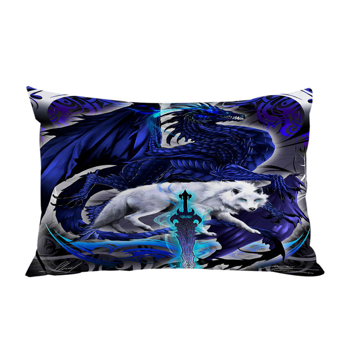 Cool Fantasy Weapon Wolf Dragon Alpha Blade Pillowcase