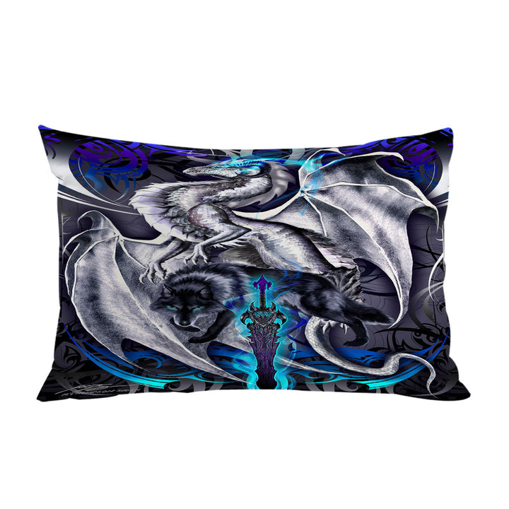 Cool Fantasy Weapon Wolf Dragon Omega Blade Pillow Cases