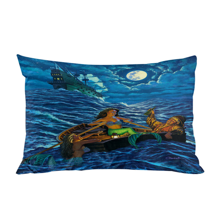 Cool Farewell Party Pirate Ship and Mermaids King Pillow Cases