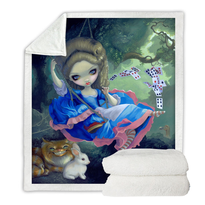 Cool Fleece Blankets Fantasy Alice in Fragonard_s Swing