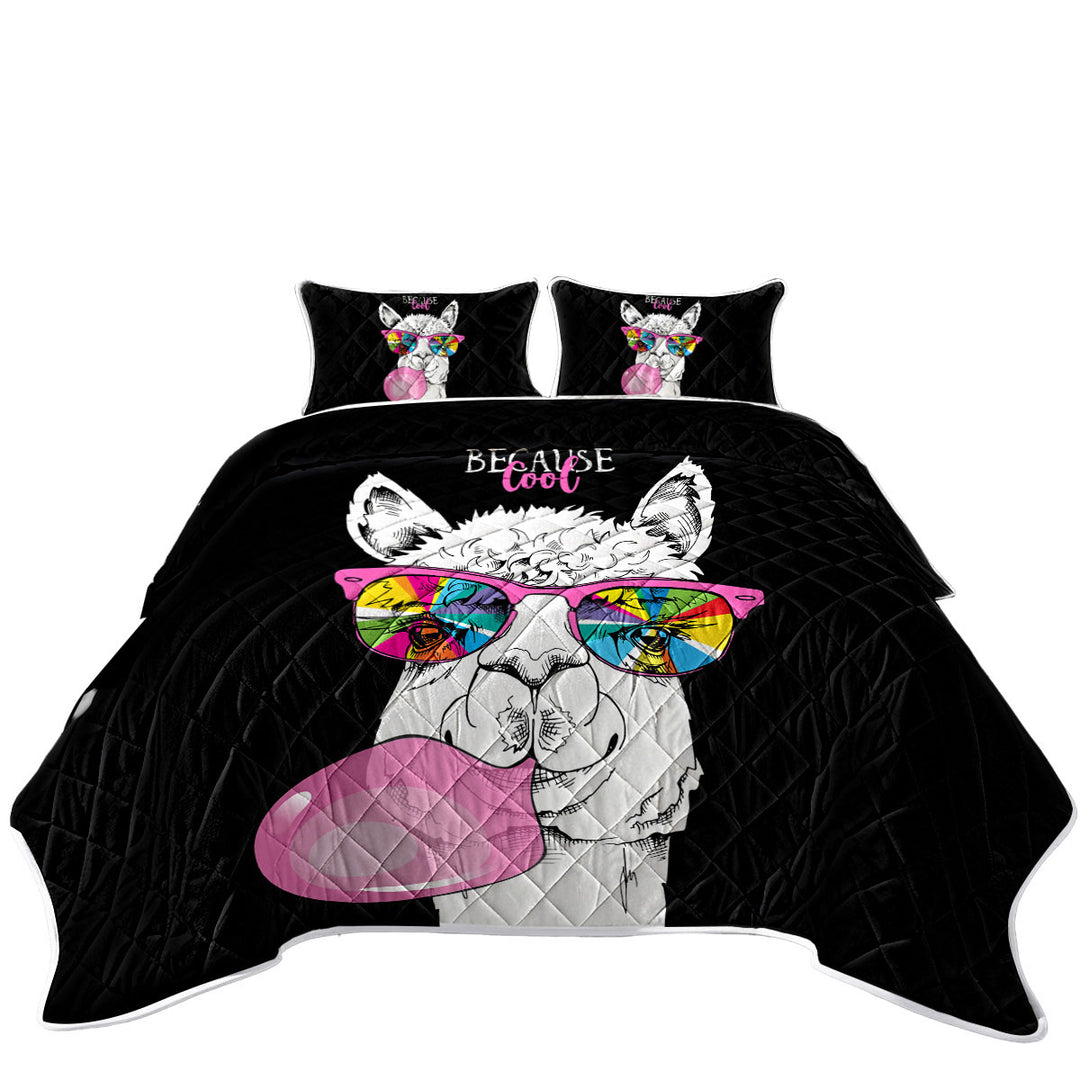 Cool Funny Llama Quilts for Beds