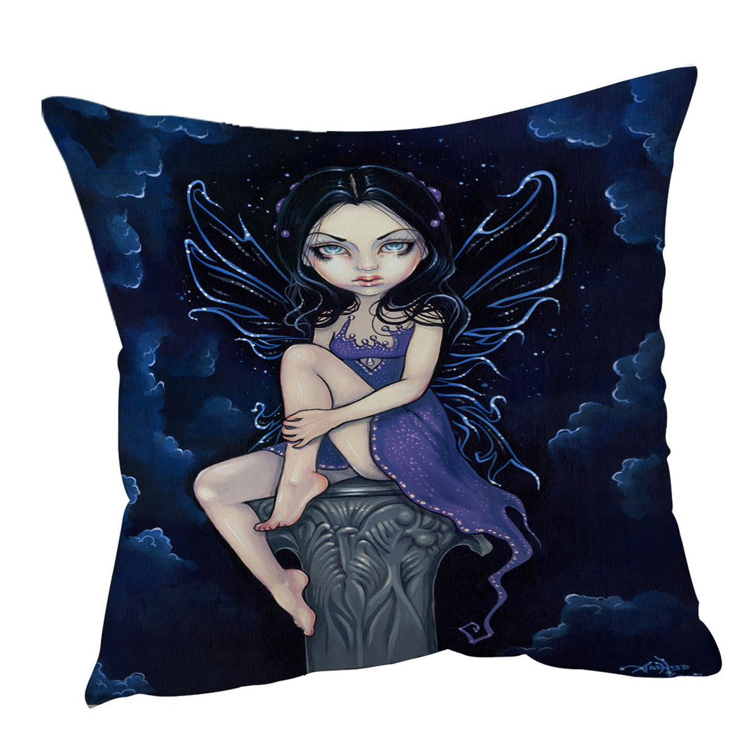 Cool Girls Throw Pillows Heavenly Nightshade Gothic Dark Fairy