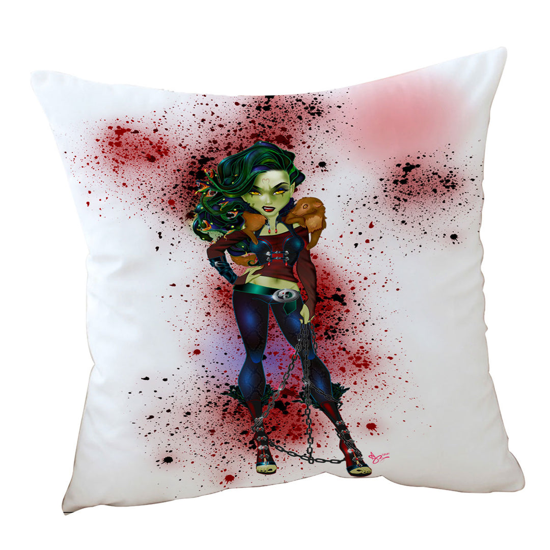 Cool Goth Tough Medusa Cushion Covers