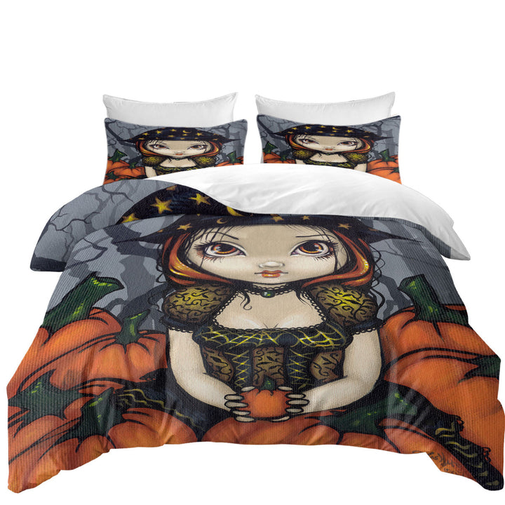 Cool Halloween Witch a Pumpkin Gift Twin xl Duvet Covers