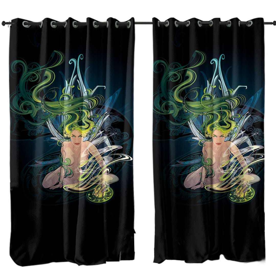 Cool Mens Absinthe Fairy Window Curtains