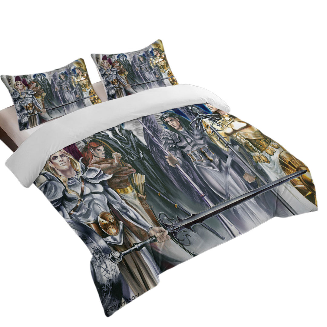 Cool Mens Fantasy Five Archangels Coverlets