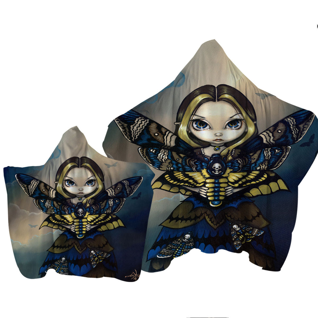 Cool Moth Queen the Death_s Head Moth Fairy Towel Hoodie